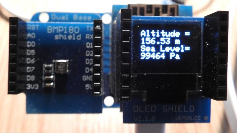 Wemos And BMP180 Readings On An OLED Display Simple Project Esp8266